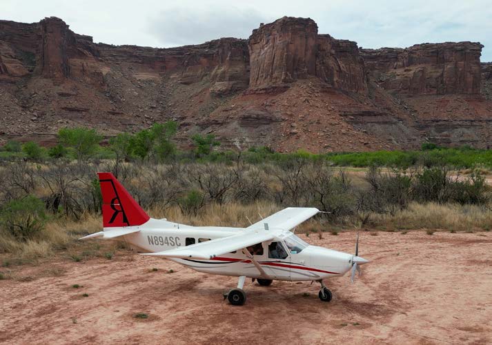 A general aviation airplane in the Moab, Utah, area [Credit: Redtail Air Adventures/Alice Gubler]