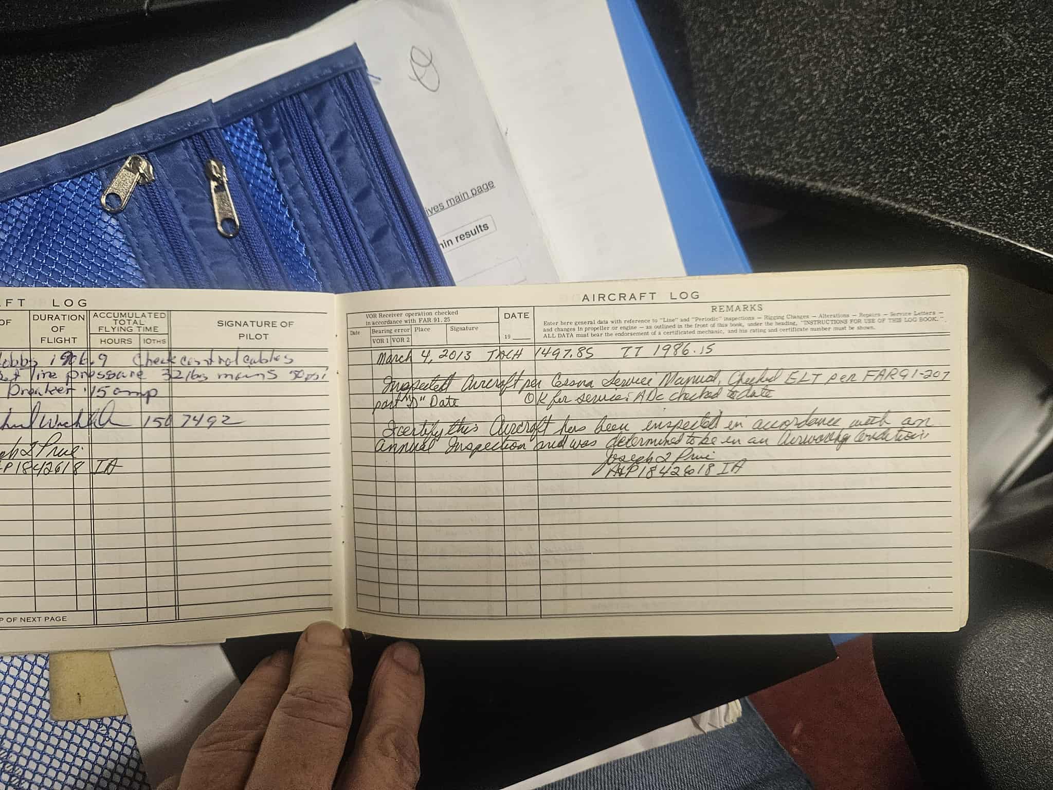Does it matter if maintenance information is written into the logbook in cursive? [Credit: Suzy Omegna]