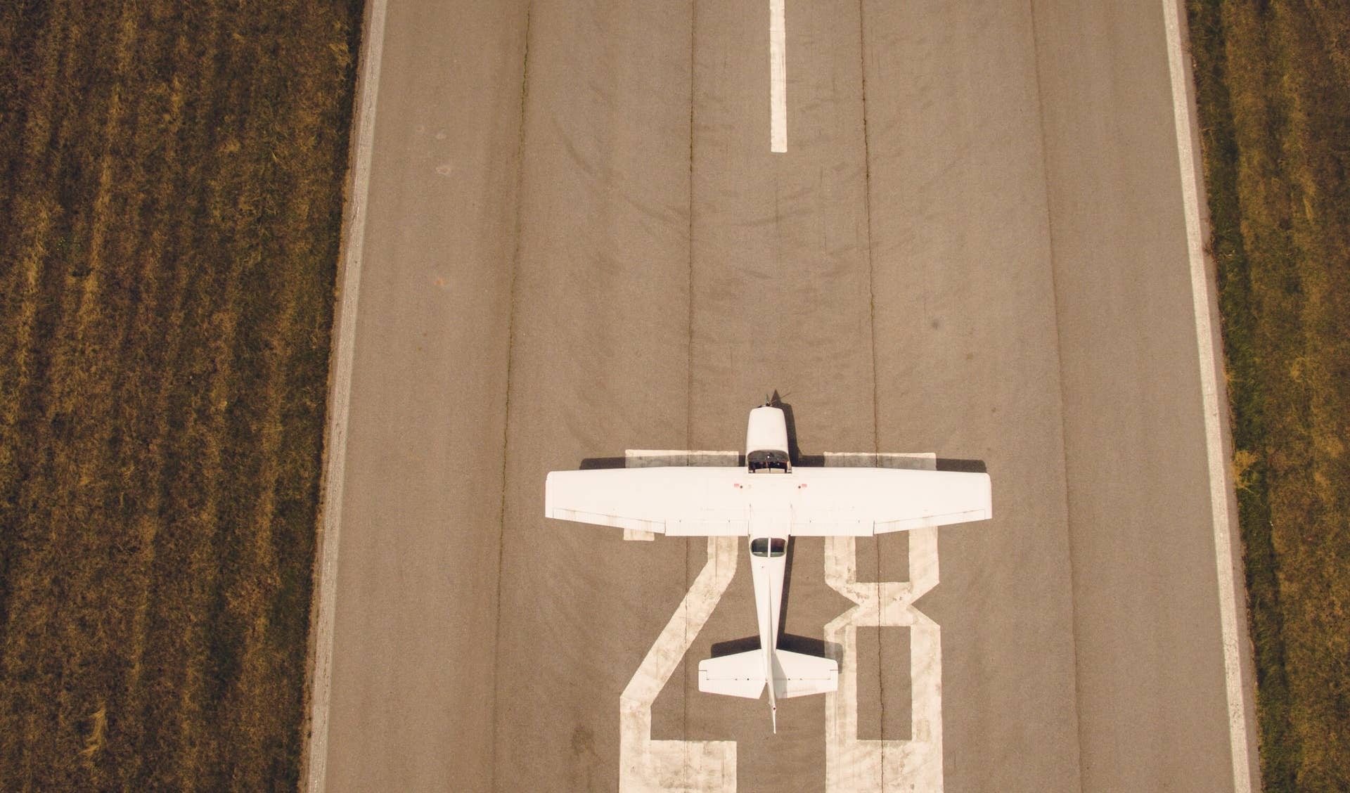 Small plane on a runway