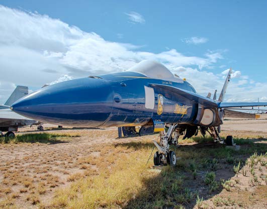  A Blue Angels F/A-18 at the facility [Credit: Connor O'Shea]