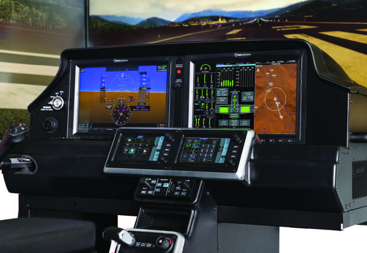 Training hours with an FAA-approved AATD and CFI present can be logged. [Credit: RealSimGear]