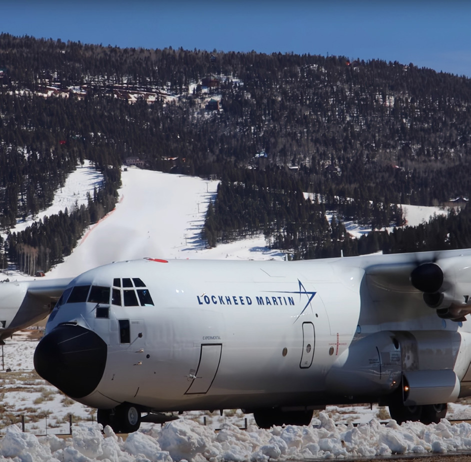 C-130 at Angel Fire Airport [Credit: Spencer Hamons]