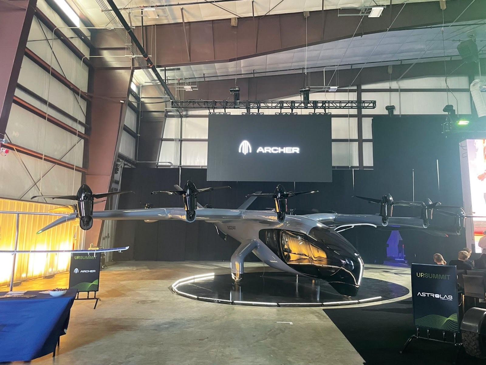 Archer Midnight electric eVTOL air taxi on display