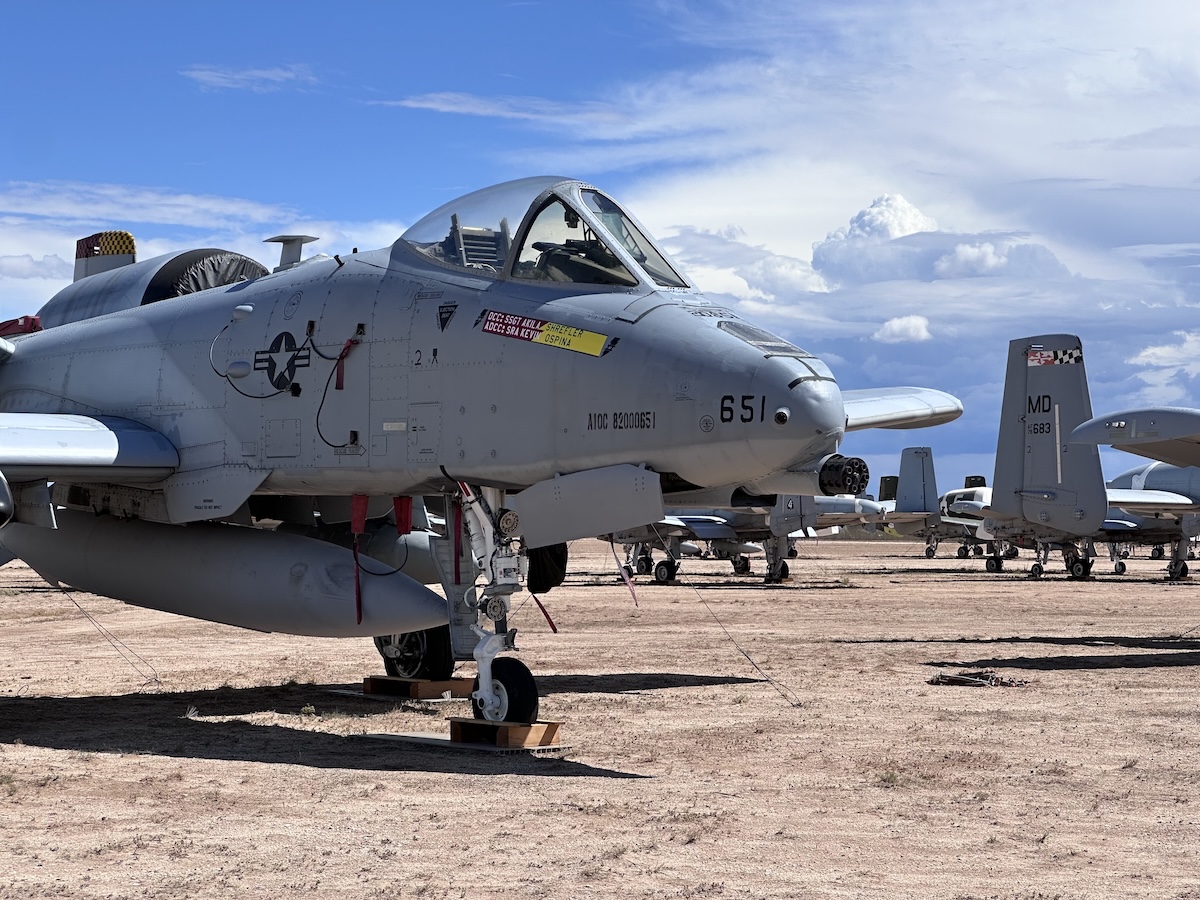 A-10 aircraft in storage at Davis–Monthan Air Force Base