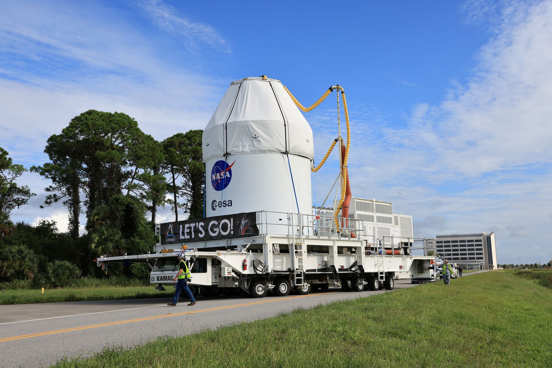 NASA Orion spacecraft in transport