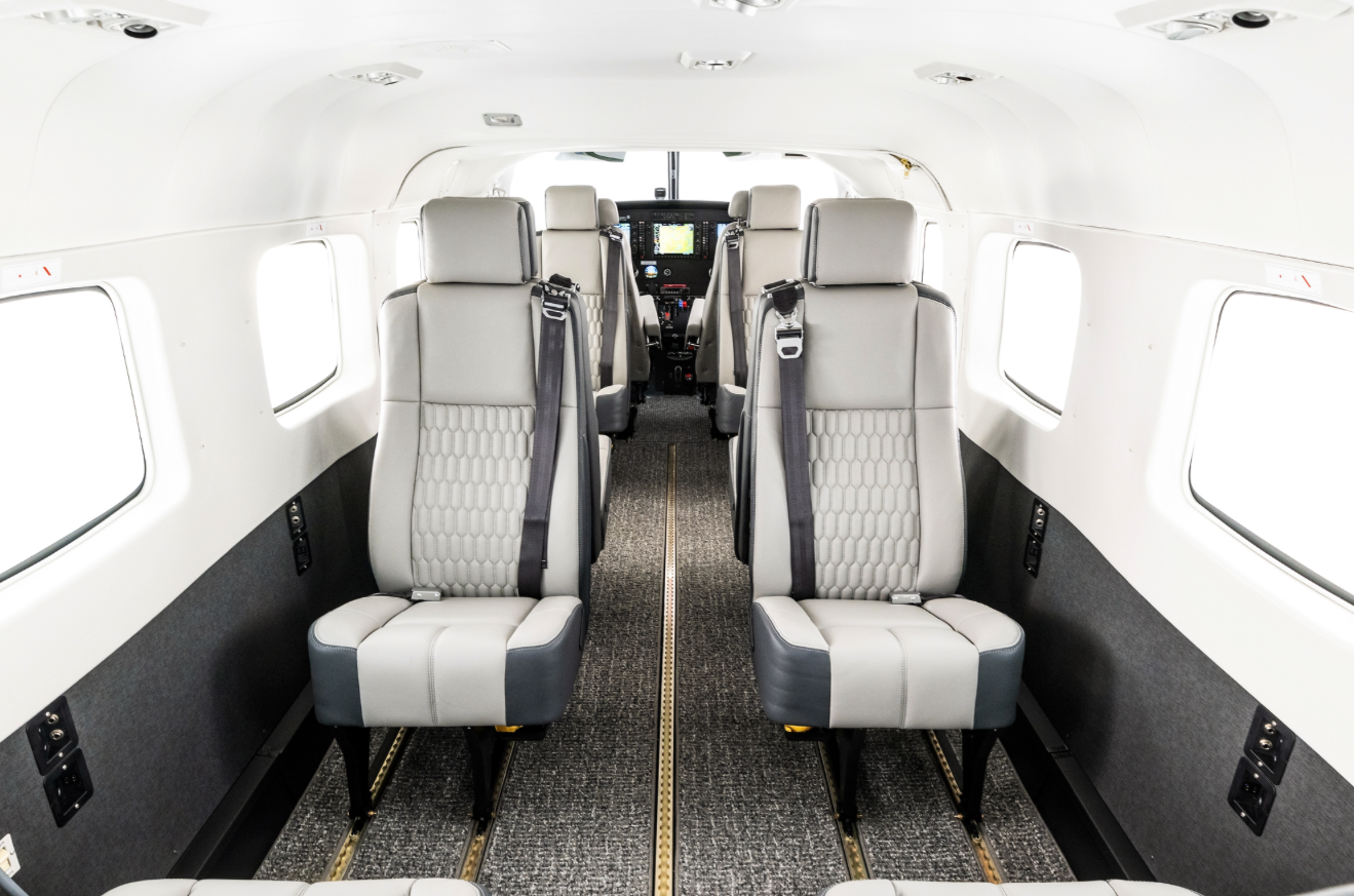 The Cessna Grand Caravan's new Lunar interior.