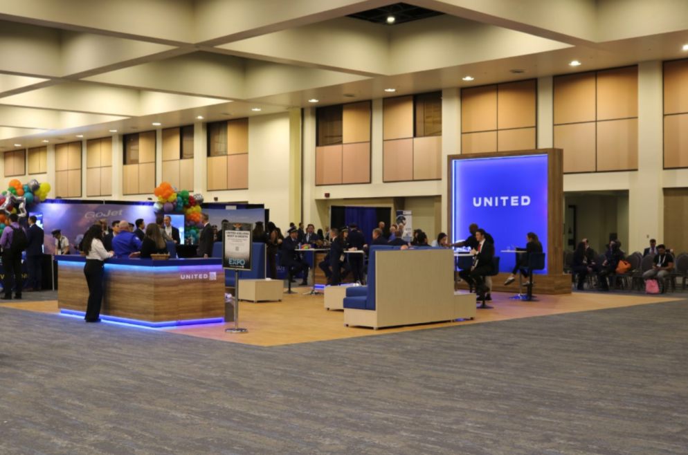 United Airlines was one of the nearly 100 organizations at the expo.